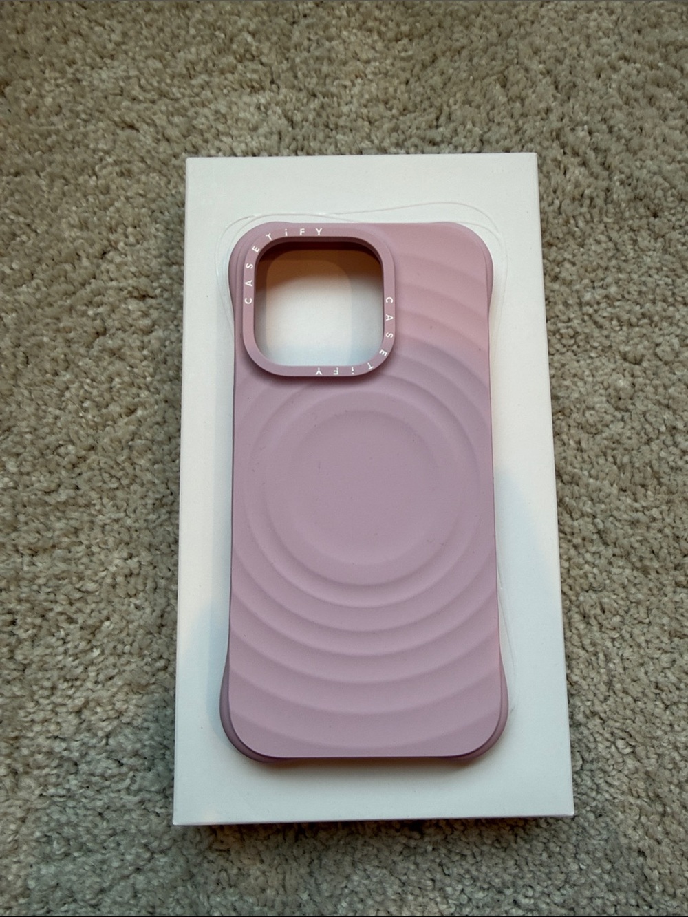 Casetify Mauve Pink Ripple iPhone Case - Textured Wave Design iPhone 16 Pro